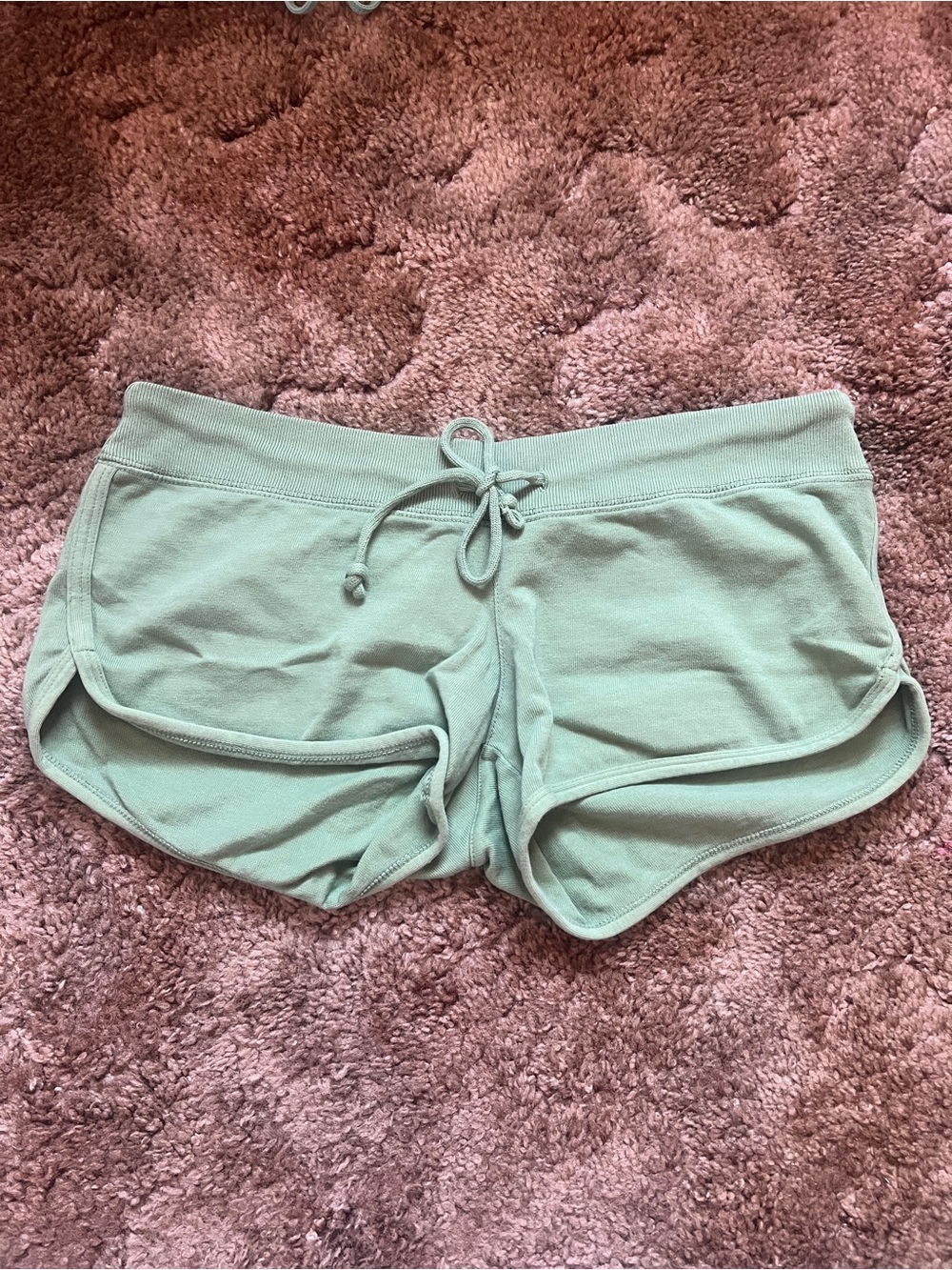 Mint Green Drawstring Lounge Shorts
